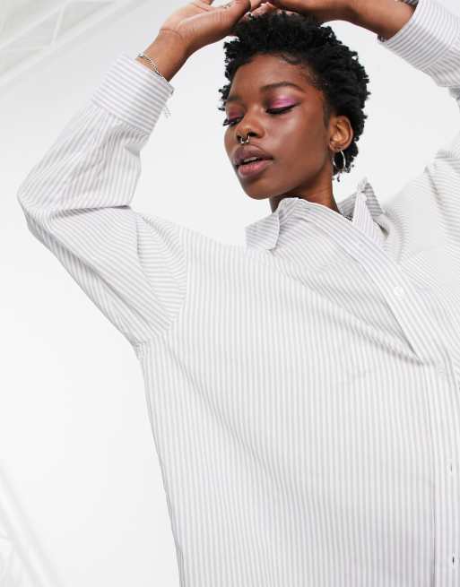 topshop oversized poplin shirt
