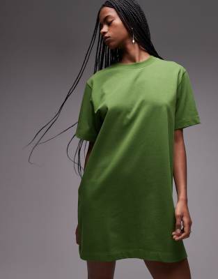 Topshop Oversized Premium Short Sleeve T-shirt Dress