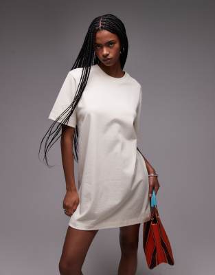 Topshop Oversized Premium Short Sleeve T-shirt Dress