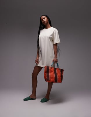 Topshop Oversized Premium Short Sleeve T-shirt Dress
