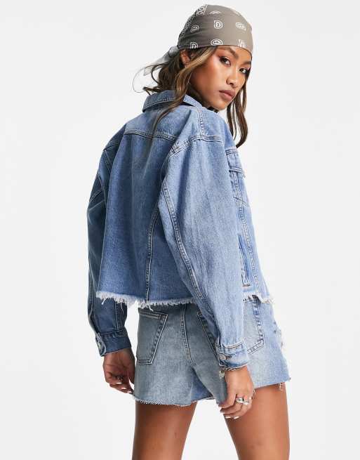 Topshop oversize 2024 denim jacket