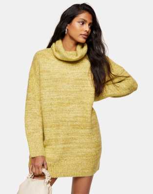 roll neck oversized jumper dress