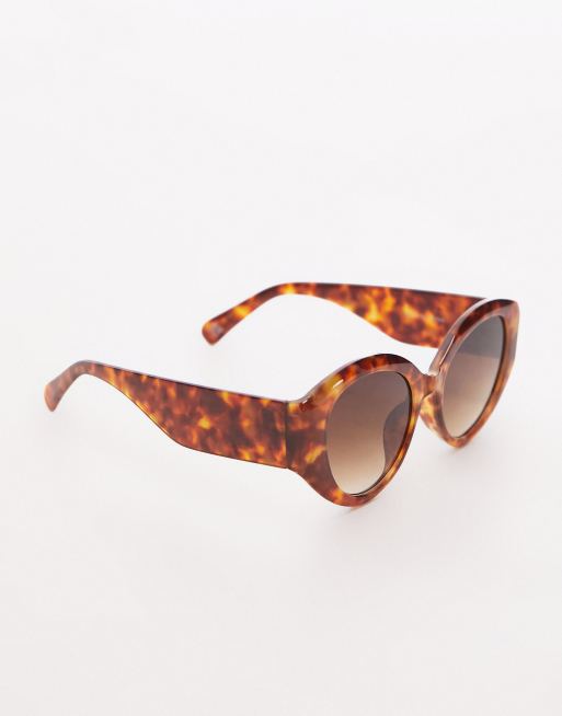 Topshop - Oversized ronde zonnebril in tortoise, 3 van 4