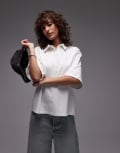 [Topshop] Topshop oversized rugby top in ecru-White S Ecru