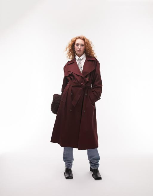 Burgundy trench outlet