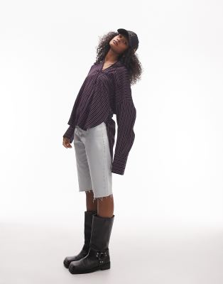 Red Stripe Oversized Shirt main image 1