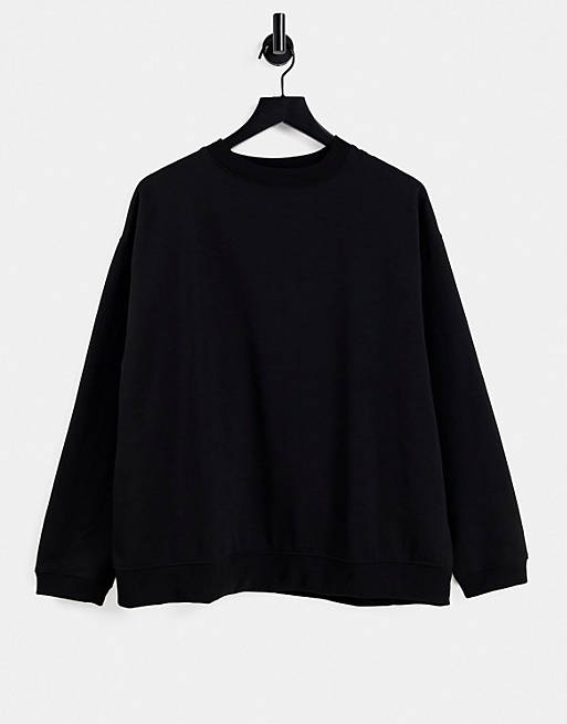 Hoodies & Sweatshirts Topshop oversized sweat in black 