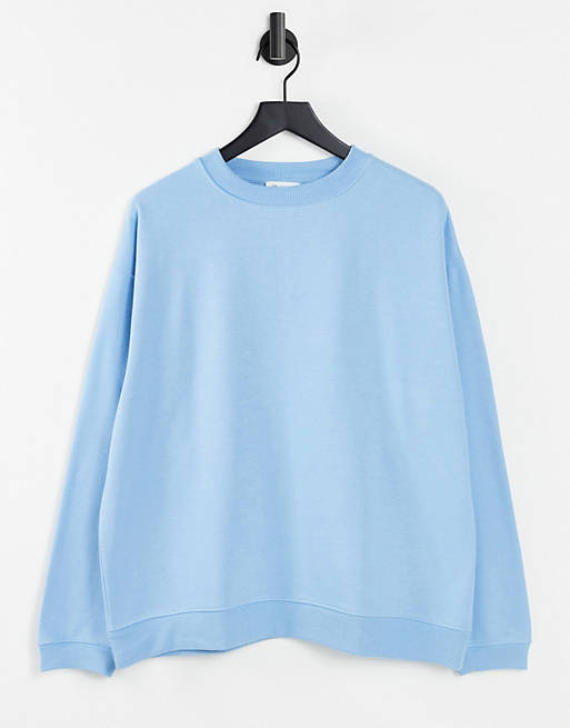 Hoodies & Sweatshirts Topshop oversized sweat in blue 