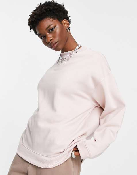 Topshop oversized sweat in light pink - view 1
