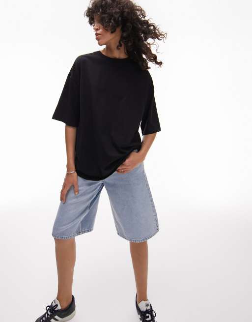Topshop - Oversized T-shirt i sort