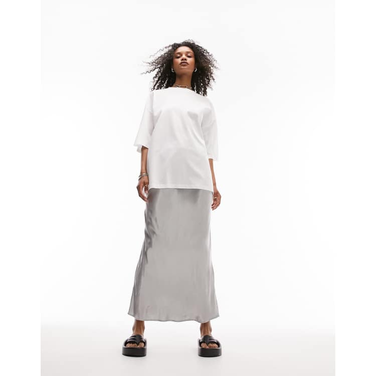 Topshop oversized tee in white ASOS