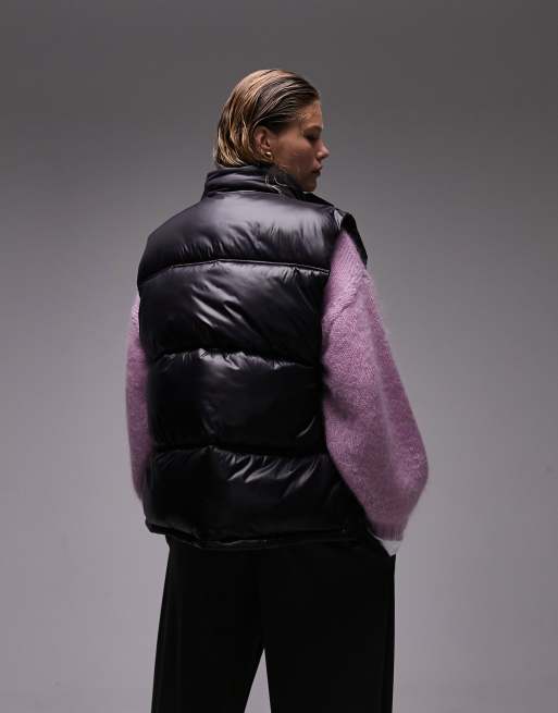 Topshop purple puffer clearance jacket