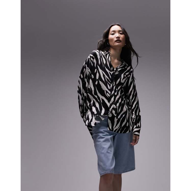 Zebra print topshop cheap