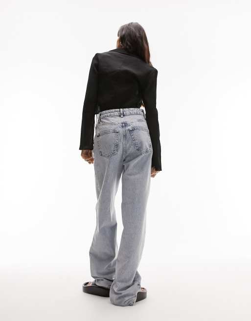 Topshop - Overslagtop met knopen aan de voorkant in zwart, 3 van 4