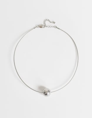 Topshop Ozzie Waterproof Stainless Steel Necklace In Silver