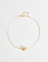Topshop Ozzie waterproof stainless steel necklace in gold brushed