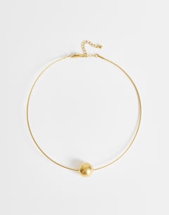 Ozzie waterproof stainless steel necklace in gold brushed