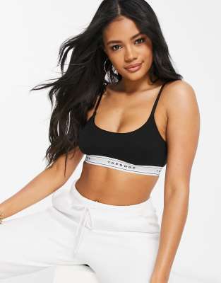 topshop black bralette