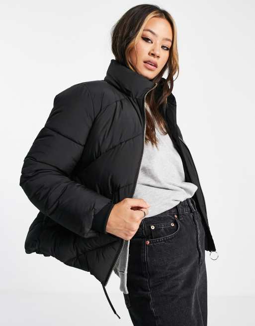 Topshop jack faux fur trim puffer jacket hot sale