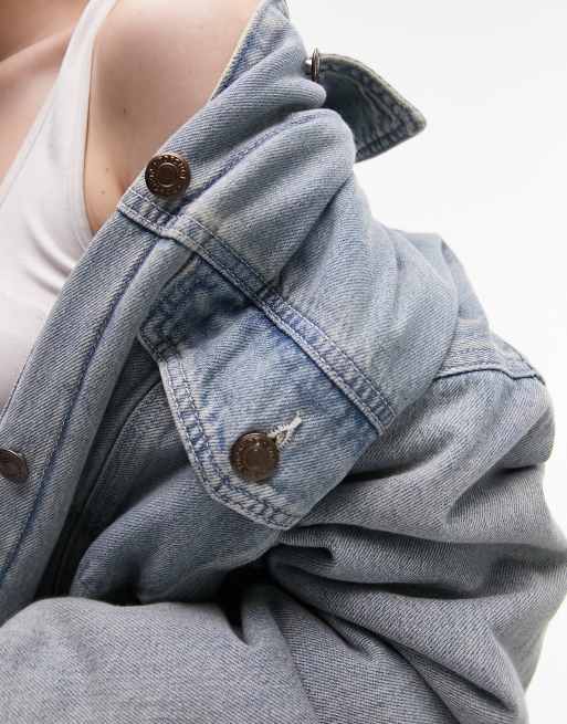 Padded on sale denim jacket