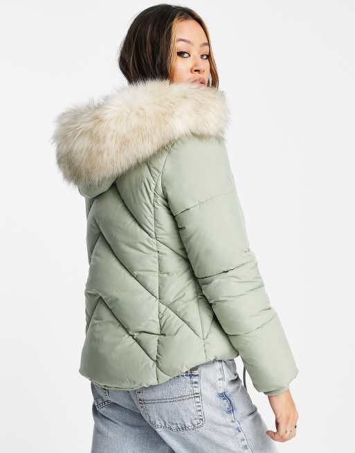 Topshop faux fur hooded on sale jacket