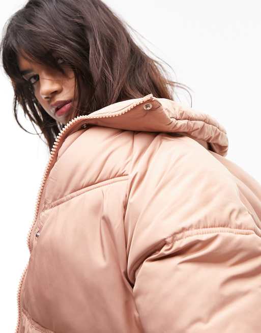 Topshop pink store puffer jacket