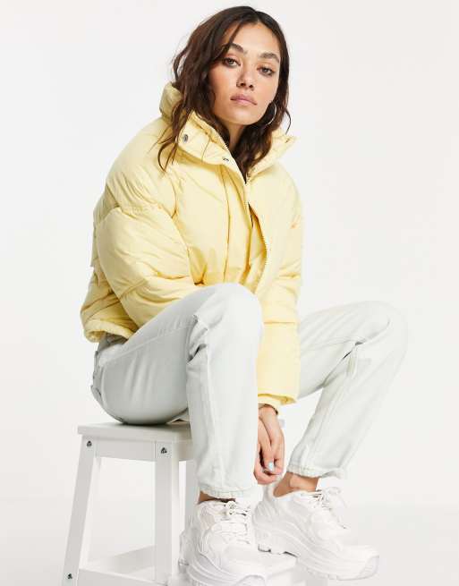 Topshop yellow puffer on sale jacket