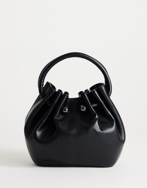 Topshop Paige mittelgroße Tasche mit Ringgriff in Schwarz - view 1