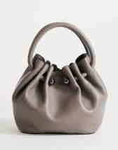 Topshop Paige ring handle grab bag in grey