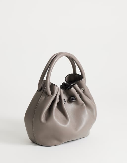 Topshop Paige sac à main à anse anneau moyenne gris, 4 de 4