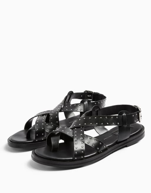 Topshop paige studded sandal in black ASOS