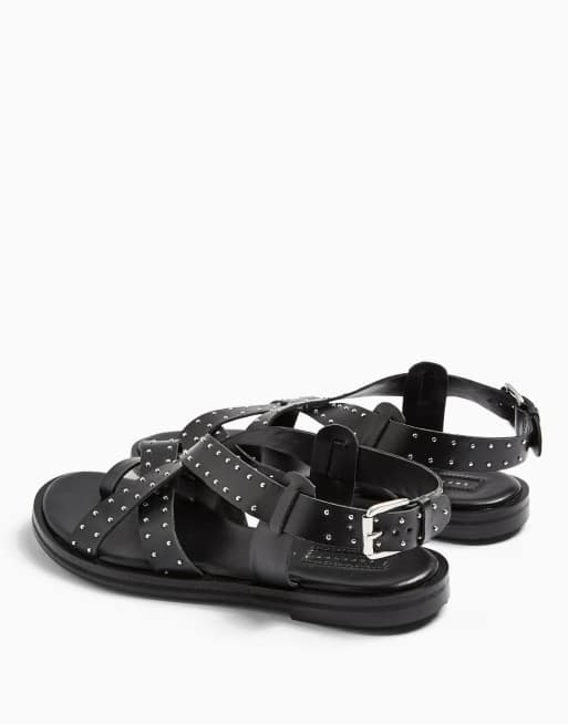 Topshop paige studded sandal in black ASOS