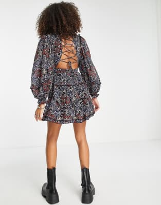 topshop paisley print dress