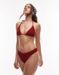[Topshop] Topshop Palma brazilian bikini bottoms in red 6 RED