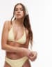 Topshop Palma thong bikini bottoms in yellow