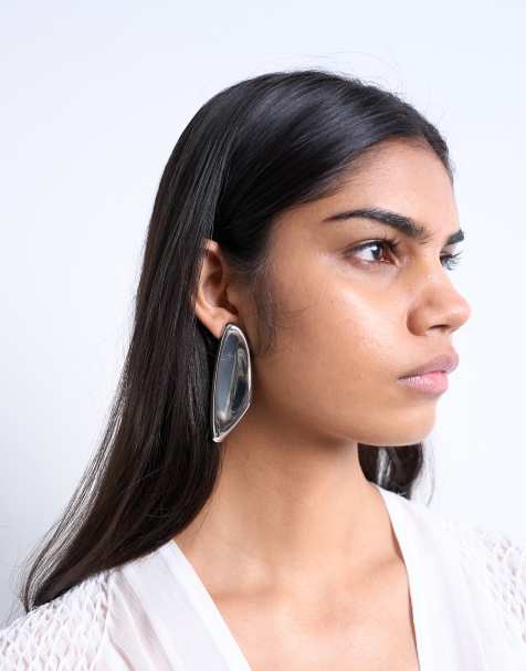 Topshop - Paloma - Boucles d'oreilles imposantes - Argenté - view 1