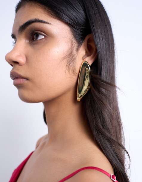 Topshop - Paloma - Boucles d'oreilles imposantes - Doré - view 1