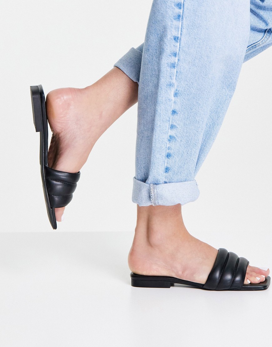 Topshop Pampas padded sandals in black