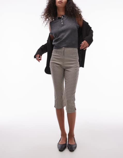 Topshop - Pantacourt à carreaux en bengaline - Multicolore - view 1