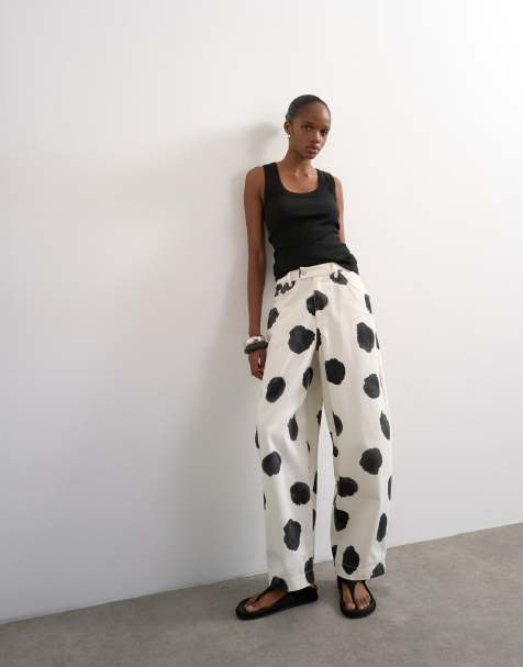 Topshop - Pantalon ample à pois - Multicolore - view 1