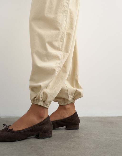 Topshop pantalon ballon en popeline crème, 5 de 5