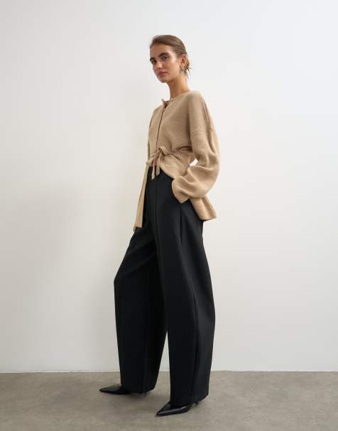 Topshop pantalón barrel de conjunto en negro - view 1