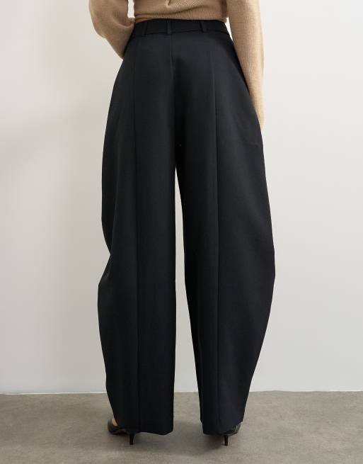 Topshop pantalón barrel de conjunto en negro, 3 de 5