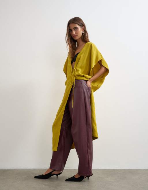 Topshop pantalon barrel leg couleur figue, 2 de 5
