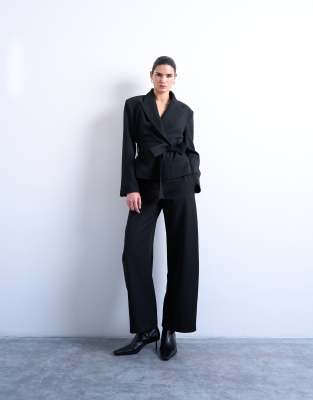 Topshop - Pantalon barrel - Noir