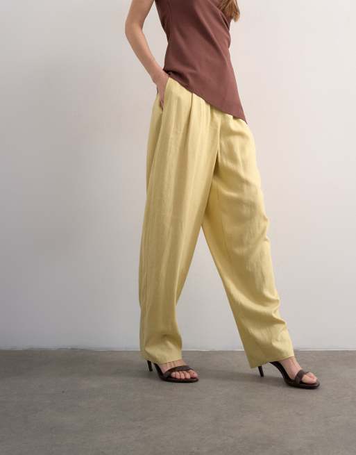 Topshop - Pantalon bouffant en lin - Babeurre, 2 de 5