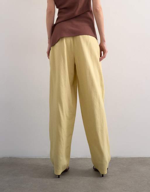 Topshop - Pantalon bouffant en lin - Babeurre, 5 de 5
