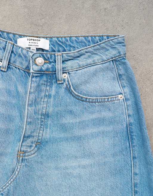 Topshop - pantalón corto barrel largo en lavado bleach, 8 de 8