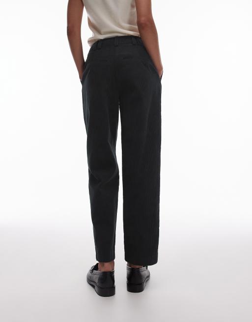 Topshop - Pantalon coupe carotte en velours côtelé - Bleu, 2 de 5