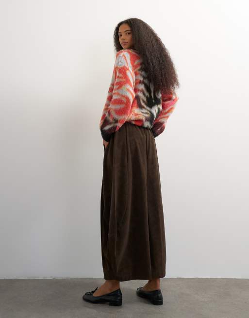 Topshop pantalon coupe horseshoe marron, 3 de 5